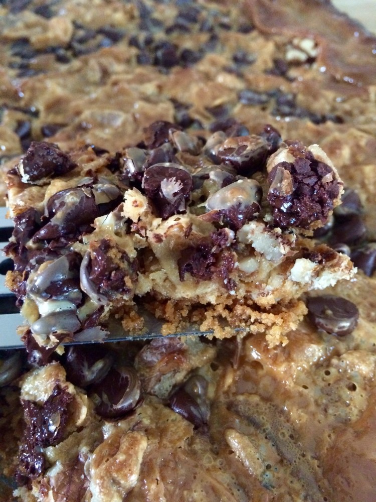 Hello Dolly Seven Layer Magic Cookie bar recipe. Easy sweet gooey chocolate coconut