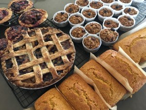Pie, muffins, cornbread